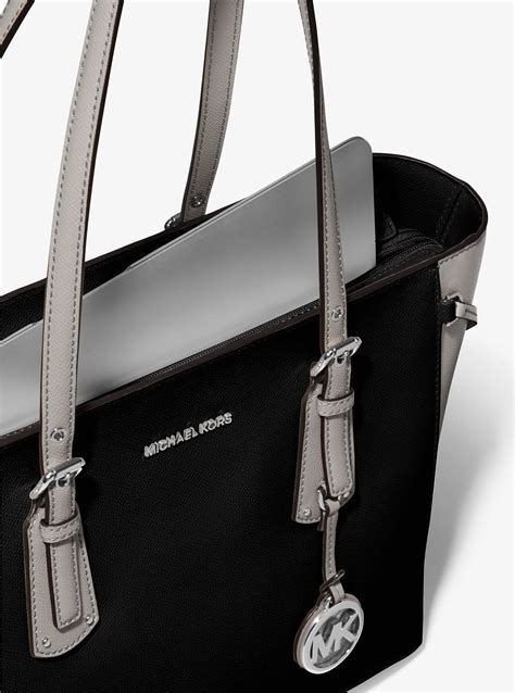 michael kors bowtie bag|Voyager Medium Crossgrain Leather Tote Bag .